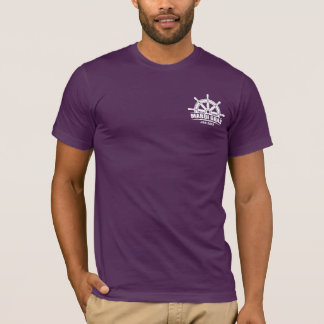 Lila MG-T-Shirt mit Logo-Fnt/Farbrückseite T-Shirt