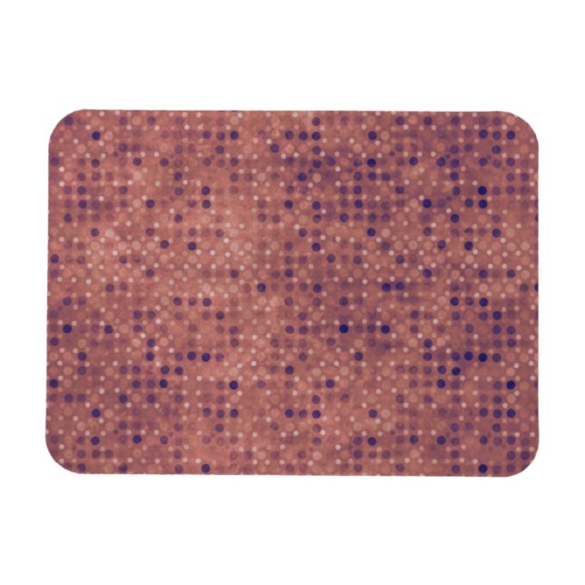 Lila Micro Dots auf Grunge Pink Magnet (Horizontal)