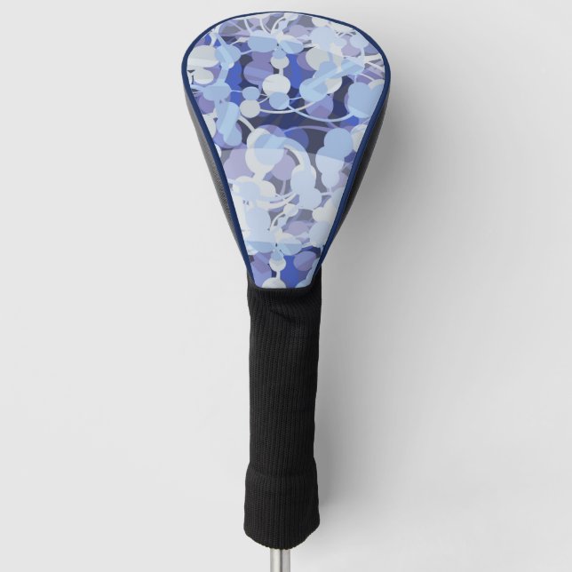 Lila Mikroben-Muster Golf Headcover (Vorderseite)