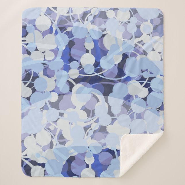 Lila Mikroben-Muster Sherpadecke (Vorderseite)