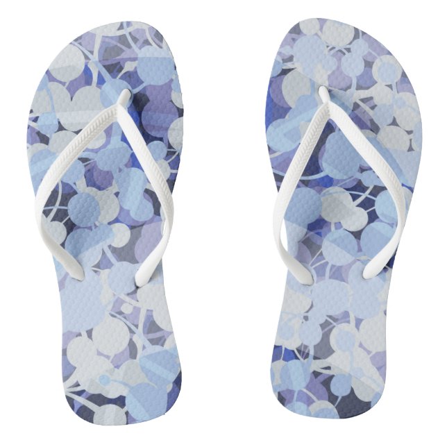 Lila Mikrobenmuster Flip Flops (Fußbett)