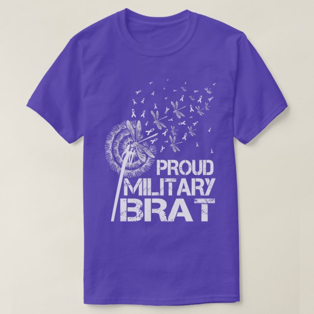 Lila Militärmonat des Militärrates T-Shirt (Design vorne)