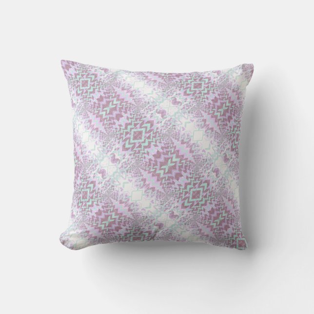 Lila Mini-Diagonal-Muster modern Kissen (Vorderseite)
