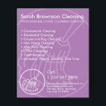 Lila Minimal Zuhause Cleaning House Behaltend Flyer<br><div class="desc">Lila Minimal Zuhause Cleaning House Behaltend</div>