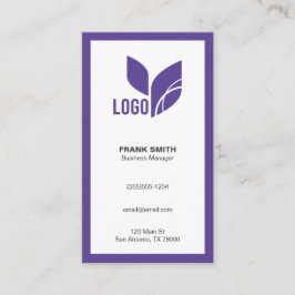 Lila Minimalistisch modern Visitenkarte