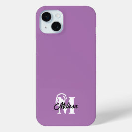 Lila minimalistisch monogrammatisch Case-Mate iPhone hülle