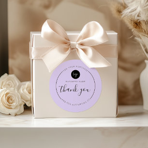 Lila Minimalistische Ästhetik Vielen Dank Circle Runder Aufkleber