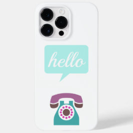 Lila Minze Retro Telefon Hallo Typografie Zitat Case-Mate iPhone Hülle