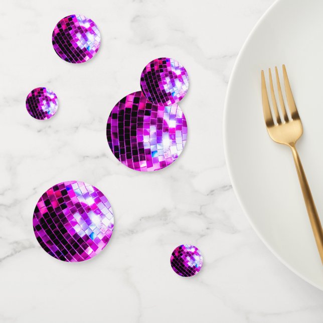 Lila Mirror Disco Ball Confetti Konfetti (Gruppe)