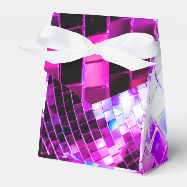 Lila Mirror Disco Ball Geschenkschachtel (Vorderseite)
