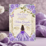 Lila Mis Quince 15 Anos Butterfly Goldkrone Einladung<br><div class="desc">Quinceañera Lila Butterfly Gold Crown Einladung Mis Quince 15 Anos,  16. Geburtstag, </div>