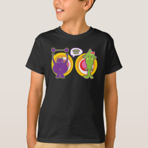 Lila & Miss Green Niedlich Cartoon Character T-Shirt