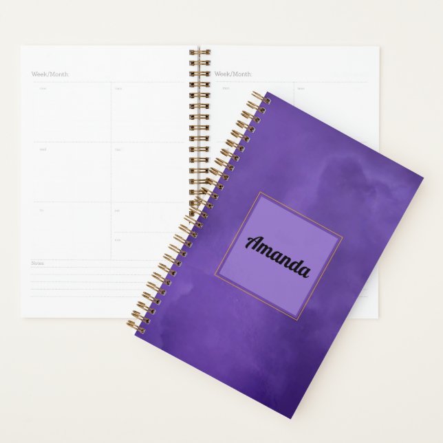 Lila Mist Personal Daily and Goals Individuelle Na Planer (Anzeige)