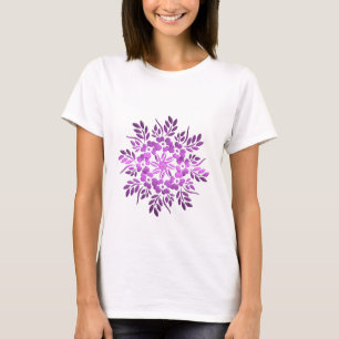 Lila Mit Blumenmandala T-Shirt