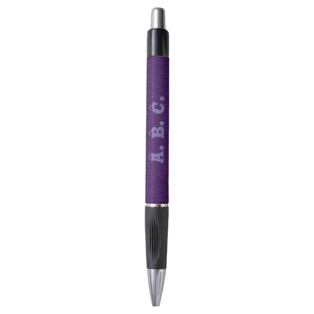 lila mit Periwinkelmonogramm Kugelschreiber (Vorderseite Vertikal)