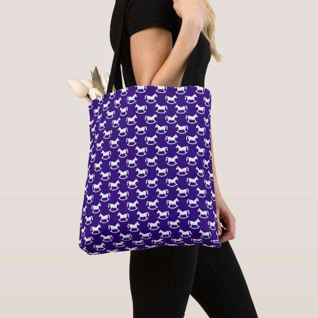 LILA MIT ROWS AUS WEISSEN ROCKENPFERDEN TASCHE (Von Nahem)