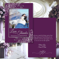 Lila mit Silver Curls Foto & Note Wedding