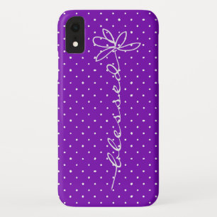 lila mit weißen Polka-Punkten gesegnet Case-Mate iPhone Hülle