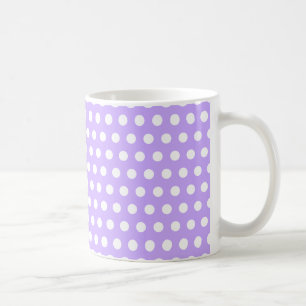 Lila mit weißen Tupfen Kaffeetasse