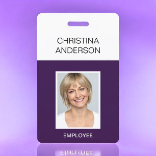Lila Mitarbeiter - Name Foto Corporate Arbeit Ausweis