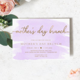 Lila Mittagessen mit Wasserfarbe Muttertag Brunch Einladung
