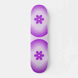 Lila Mittelalter Moderner Blumenwald Abstrakt Skateboard