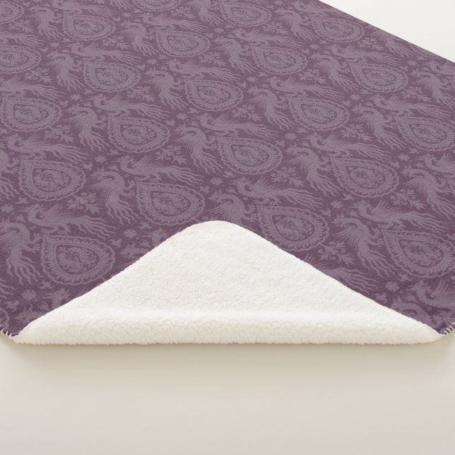 Lila mittelalterliche Drachen Sherpadecke (3/4)