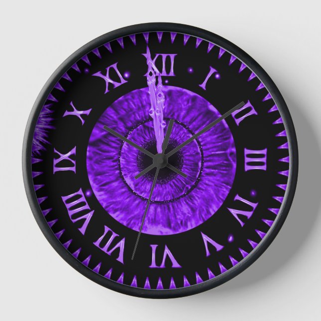 Lila Mitternachtsuhr Uhr (Vorderseite)