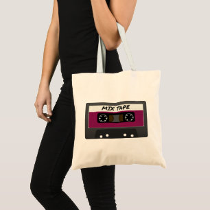 Lila Mix-Tape - 80er und 90er Retro  Geschenk Tragetasche