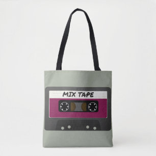 Lila Mix-Tape - 80er und Retro-Inspiriert Geschenk Tasche