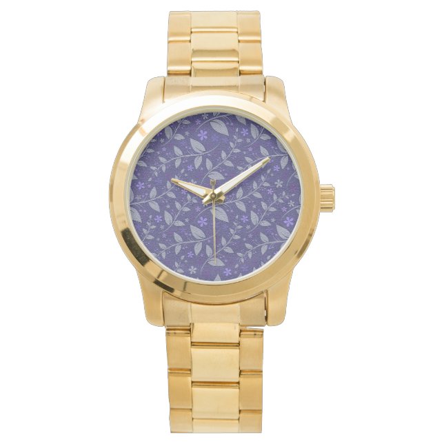 Lila Moderne Elegante Armbanduhr (Vorderseite)