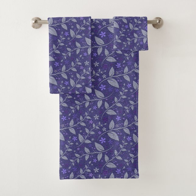 Lila Moderne Elegante Badhandtuch Set (Insitu)