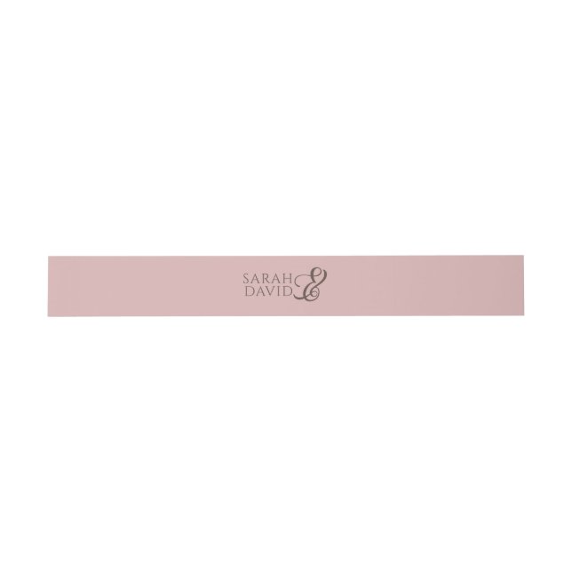 Lila Moderne Minimalistische Hochzeit Einladungsbanderole (Flach)