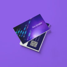 Lila moderne Software-Tech-Profi-QR-Code