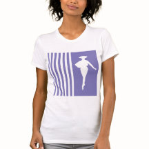 Lila moderne Streifen mit Mode-Silhouette