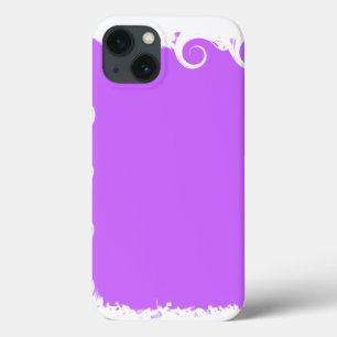 Lila, moderner weißer Swirl Case-Mate iPhone Hülle