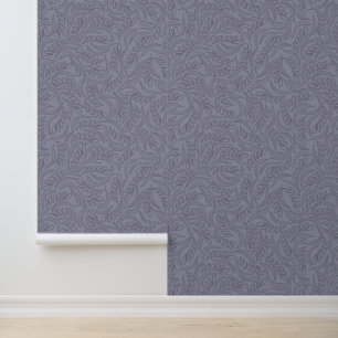 Lila modernes Leaf-Muster Tapete