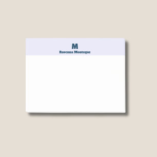 Lila modernes personalisiertes Namensbuchstabe-Mon Post-it Klebezettel