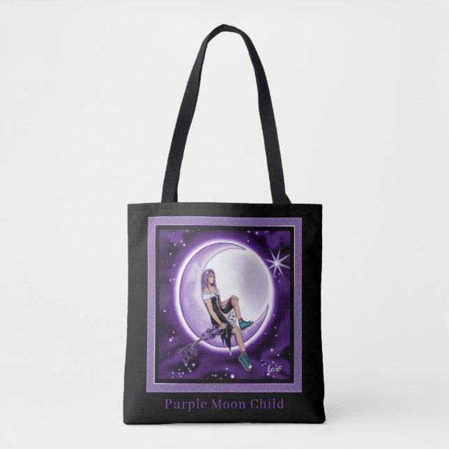 Lila Mohnkind Tasche (Vorderseite)