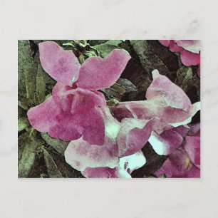 Lila Momentaufnahmen in Aquarellfarben Postkarte