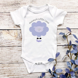 Lila Mommys Little Lamb Gender Neutraler Niedliche Baby Strampler