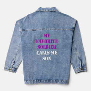 Lila Monat des Militärkindes 11 Jeansjacke