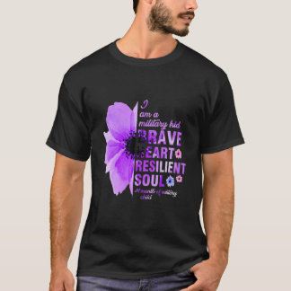 Lila Monat, in dem sich Kinder militärischer Herku T-Shirt