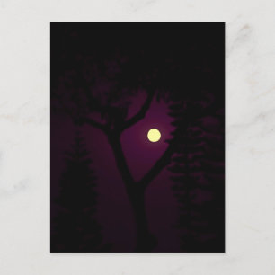 Lila Mond Postkarte