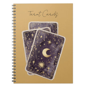 Lila Mond Sterne Tarot Karten Notizblock