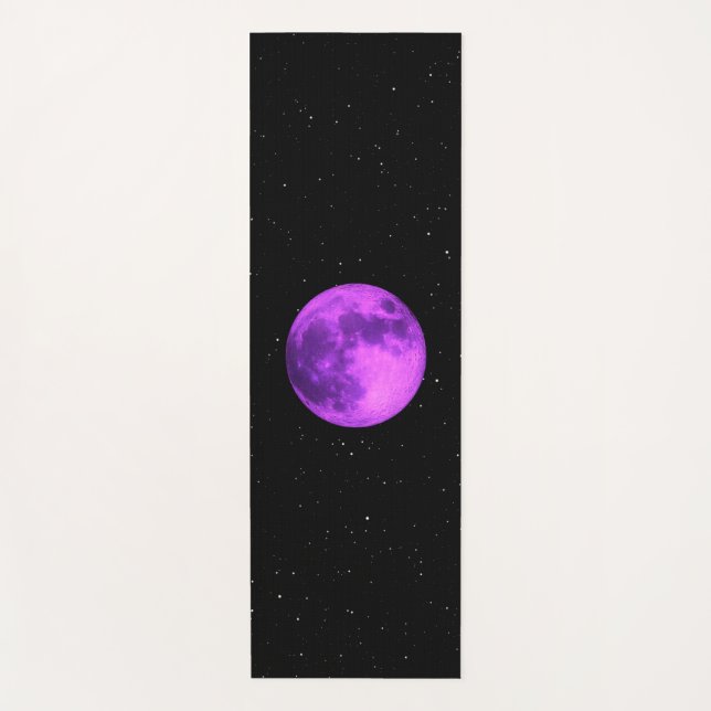 Lila Mond - Weltraumbahnhöfe Yogamatte (Vorderseite)