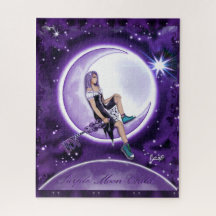 Lila Mondkinderpuzzle