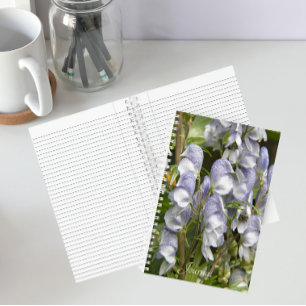 Lila Monkshood-Blume Notizbuch