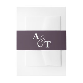 Lila Monogramm Ampersand Personalisierte Hochzeit Einladungsbanderole