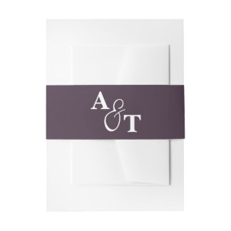Lila Monogramm Ampersand Personalisierte Hochzeit Einladungsbanderole